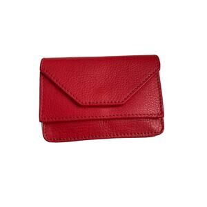 Topshop Leather Card Case Red